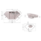 Кухонная мойка Lidz с дополнительной чашей 1000x500/225 MAR-07 (LIDZMAR071000500225)