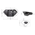Кухонная мойка с дополнительной чашей Lidz 1000x500/225 BLM-14 (LIDZBLM141000500225)