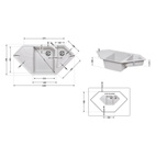 Кухонная мойка с дополнительной чашей Lidz 1000x500/225 GRA-09 (LIDZGRA091000500225)