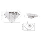 Кухонная мойка с дополнительной чашей Lidz 1000x500/225 STO-10 (LIDZSTO101000500225)
