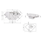 Кухонная мойка с дополнительной чашей Lidz 1000x500/225 WHI-01 (LIDZWHI011000500225)