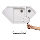 Кухонная мойка с дополнительной чашей Lidz 1000x500/225 WHI-01 (LIDZWHI011000500225)