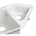 Кухонная мойка с дополнительной чашей Lidz 1000x500/225 WHI-01 (LIDZWHI011000500225)