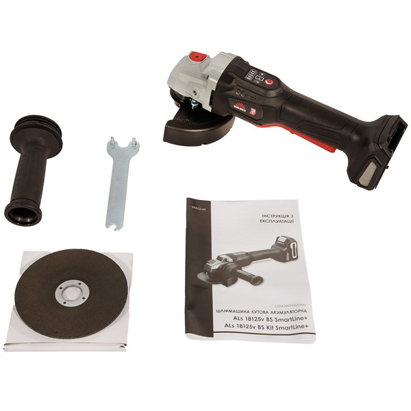 Угловая шлифовальная машина аккумуляторная Vitals Professional ALs 18125v BS SmartLine+ 125 мм (без аккумулятора)