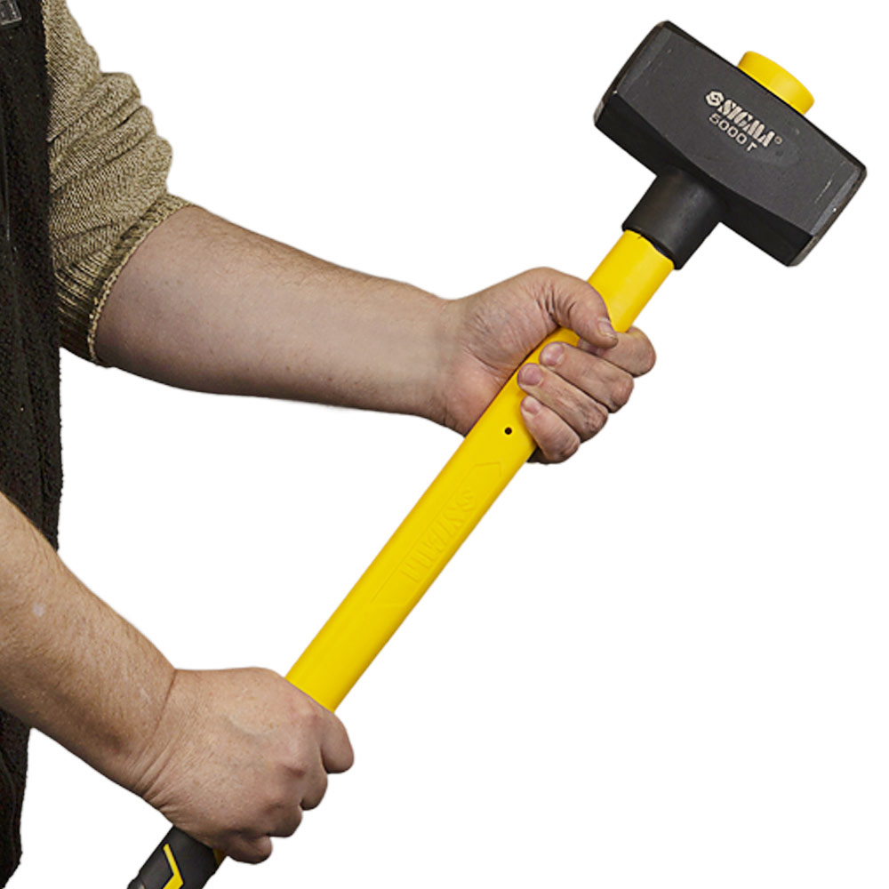 Кувалда Sigma 5000 г подовжена фібергласова рукоятка