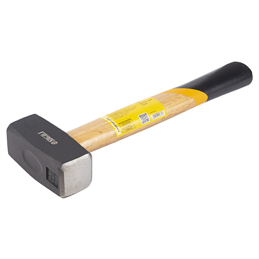 Кувалда Sigma 800 г дерев'яна рукоятка (дуб)