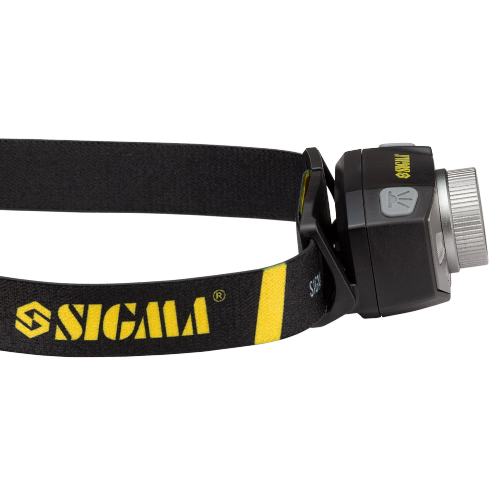 LED фонарь Sigma налобный аккумуляторный 300 Лм 1200 мАч с сенсором и фокусировкой