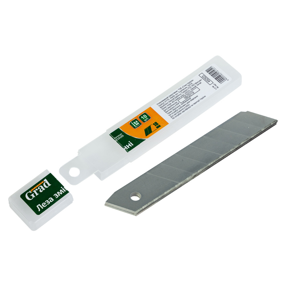 Леза змінні Grad прямі 100 x 18 x 0.4 мм 7 сегментів 10 шт