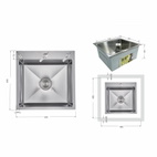 Мойка для кухни интегрированная Lidz Handmade H5050H Decor Honeycomb 2,5/0,5 мм (LDH5050DEC48365)