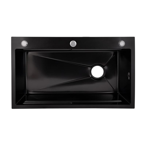 Мойка для кухни интегрированная Lidz Handmade H7545B Decor Black PVD Honeycomb 3,0/1,0 мм (LDH7545BDECPVD48373)