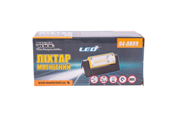 Фонарь магнитный с регулировкой наклона бокового света Mastertool 94-0809