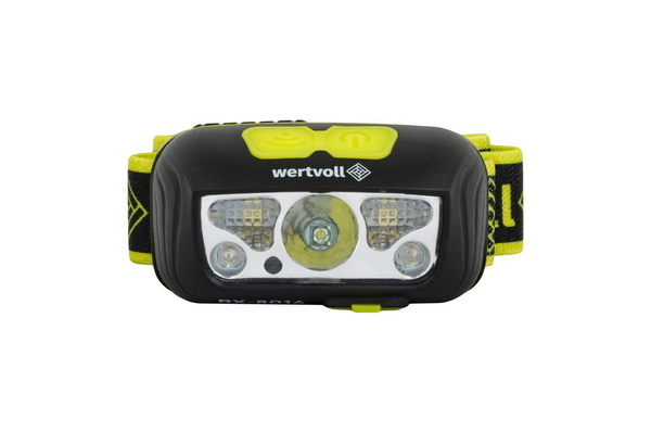 Фонарь налобный Wertvoll 7 режимов СREE LED/2xSMD LED/2xRED LED IP44 Li-pol 1200 mAh/t 7000 K/130 lum ABS RX-8014