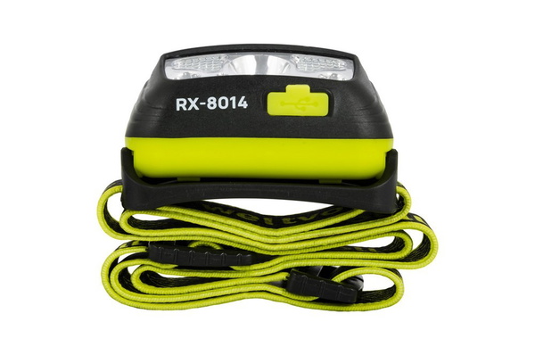 Фонарь налобный Wertvoll 7 режимов СREE LED/2xSMD LED/2xRED LED IP44 Li-pol 1200 mAh/t 7000 K/130 lum ABS RX-8014