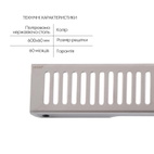 Линейный трап Qtap Scorpio FA600 из нержавеющей стали (поворотный сифон/сухой затвор) 600 мм