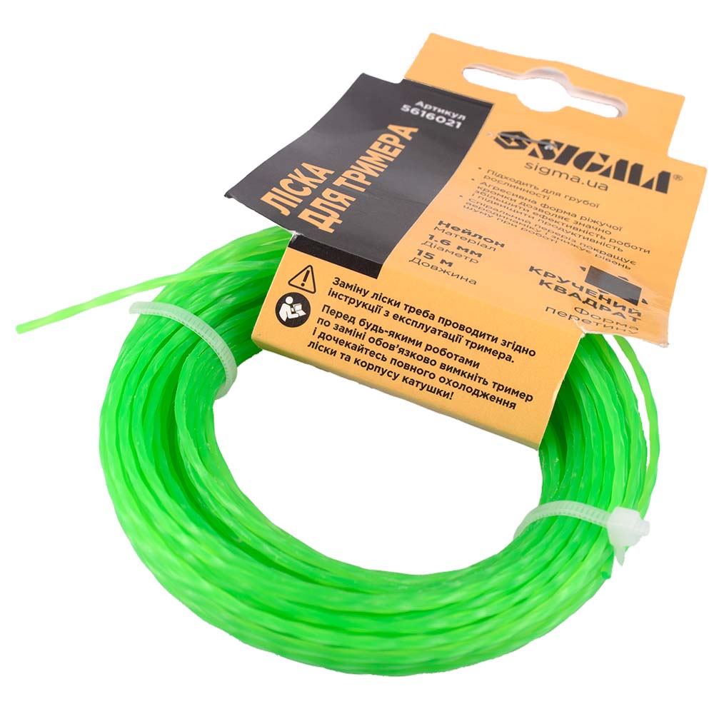 Ліска Sigma для тримера кручений квадрат Ø1.6 мм 15 м