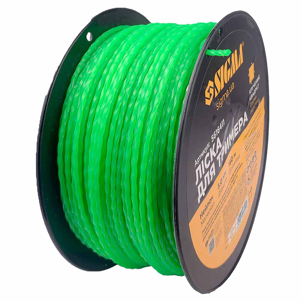 Ліска Sigma для тримера кручений квадрат Ø3.0 мм 160 м котушка