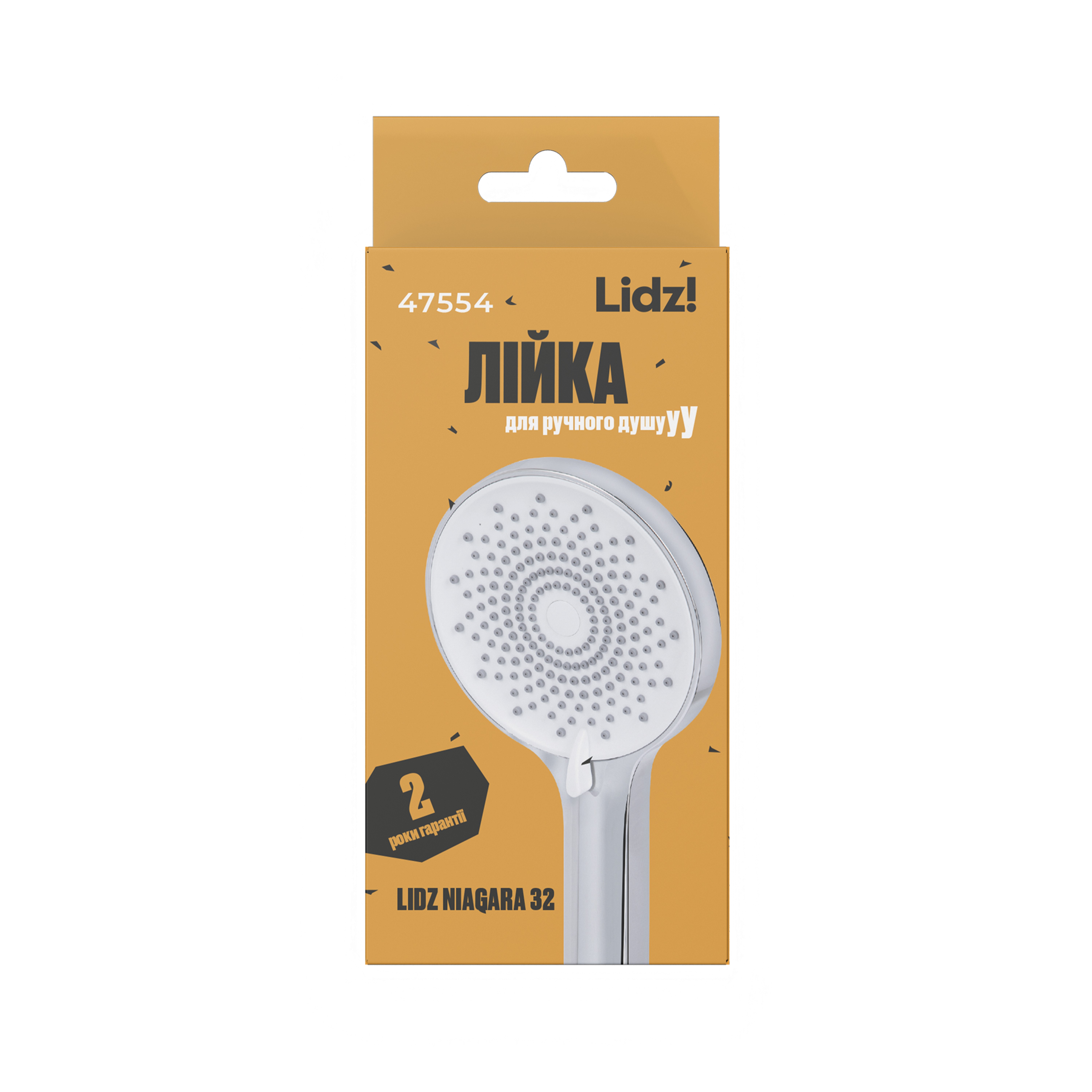 Лейка для ручного душа Lidz Niagara 32 120 мм округлая Chrome (LDNIA32CRM47554)