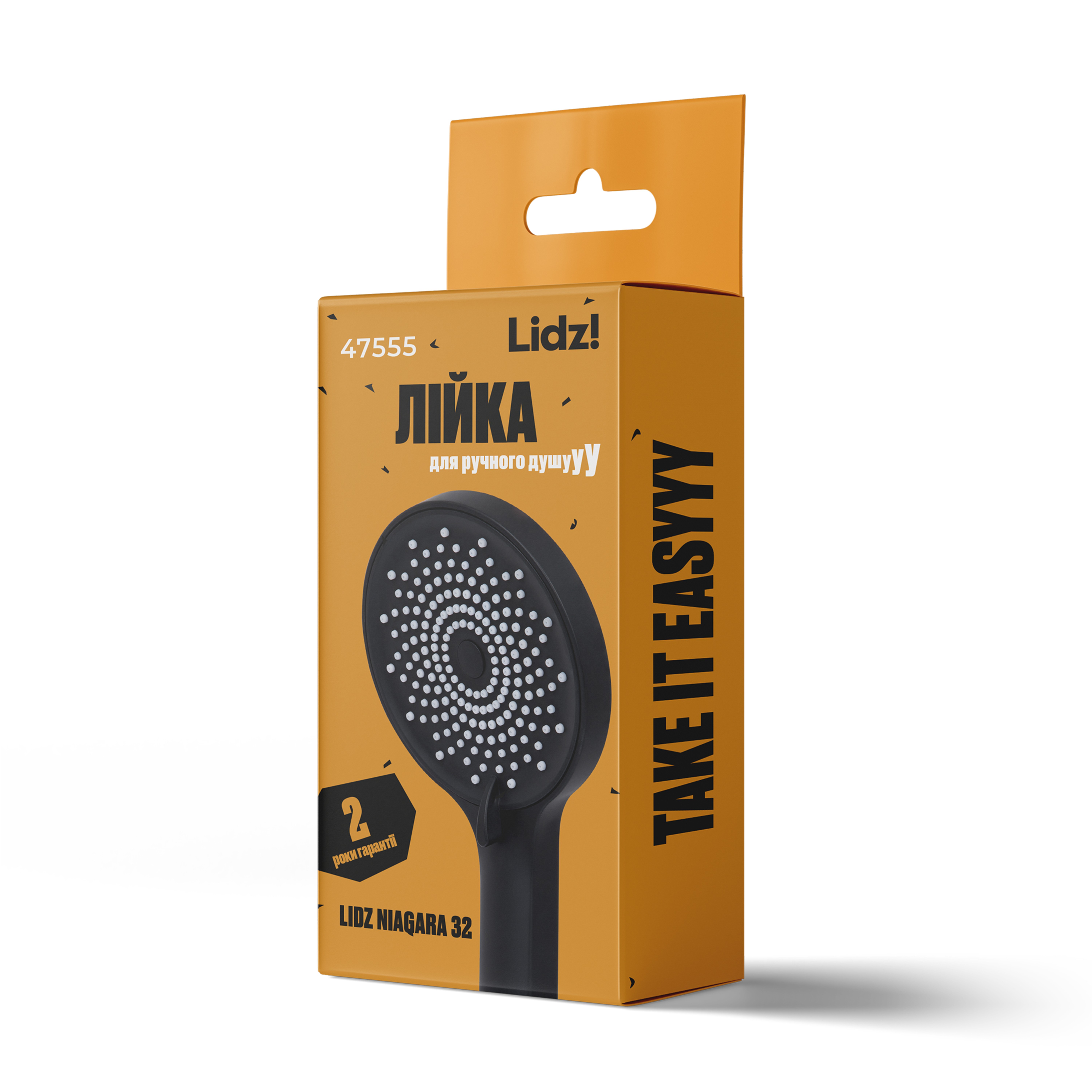 Лейка для ручного душа Lidz Niagara 32 120 мм округлая Matt Black (LDNIA32BLM47555)