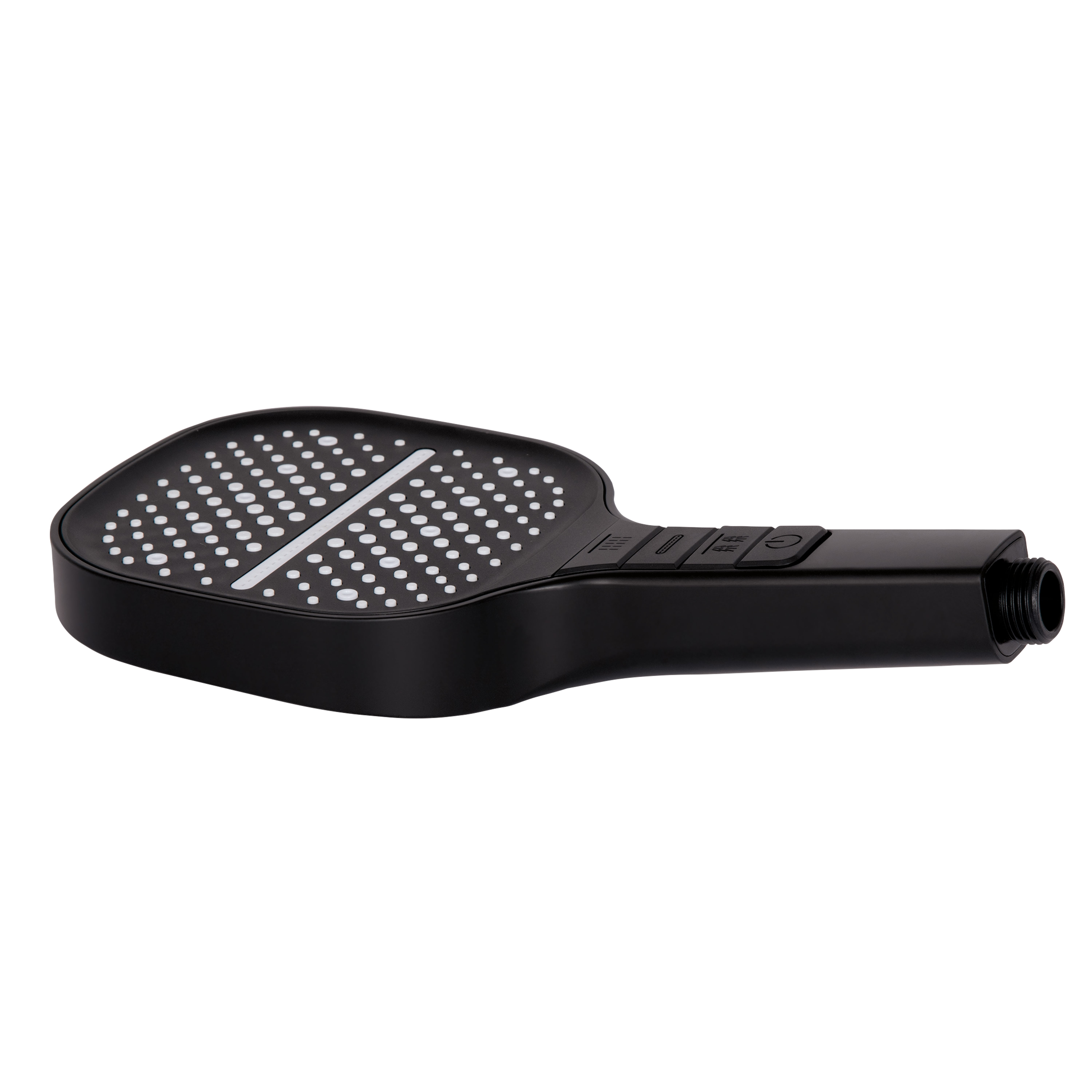 Лійка для ручного душу Qtap Rucni 130x130 мм Black Matt (QTRUC125BLM45957)