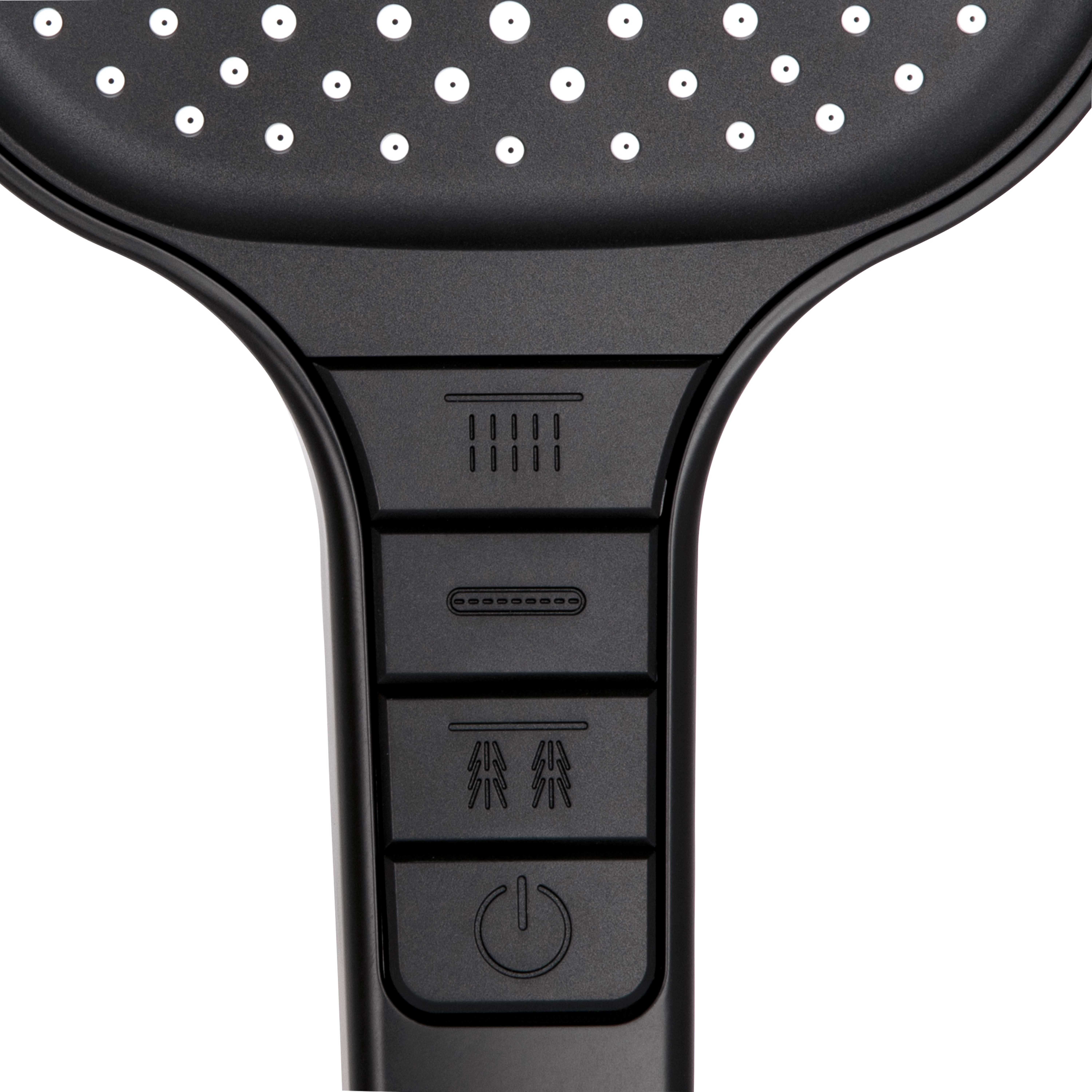 Лійка для ручного душу Qtap Rucni 130x130 мм Black Matt (QTRUC125BLM45957)