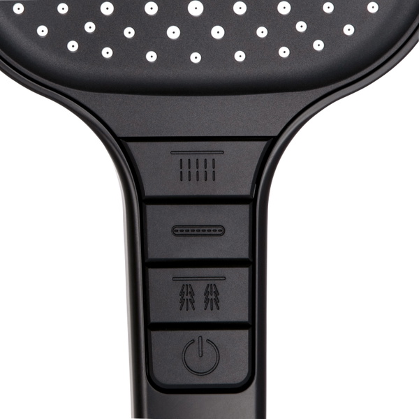 Лійка для ручного душу Qtap Rucni 130x130 мм Black Matt (QTRUC125BLM45957)
