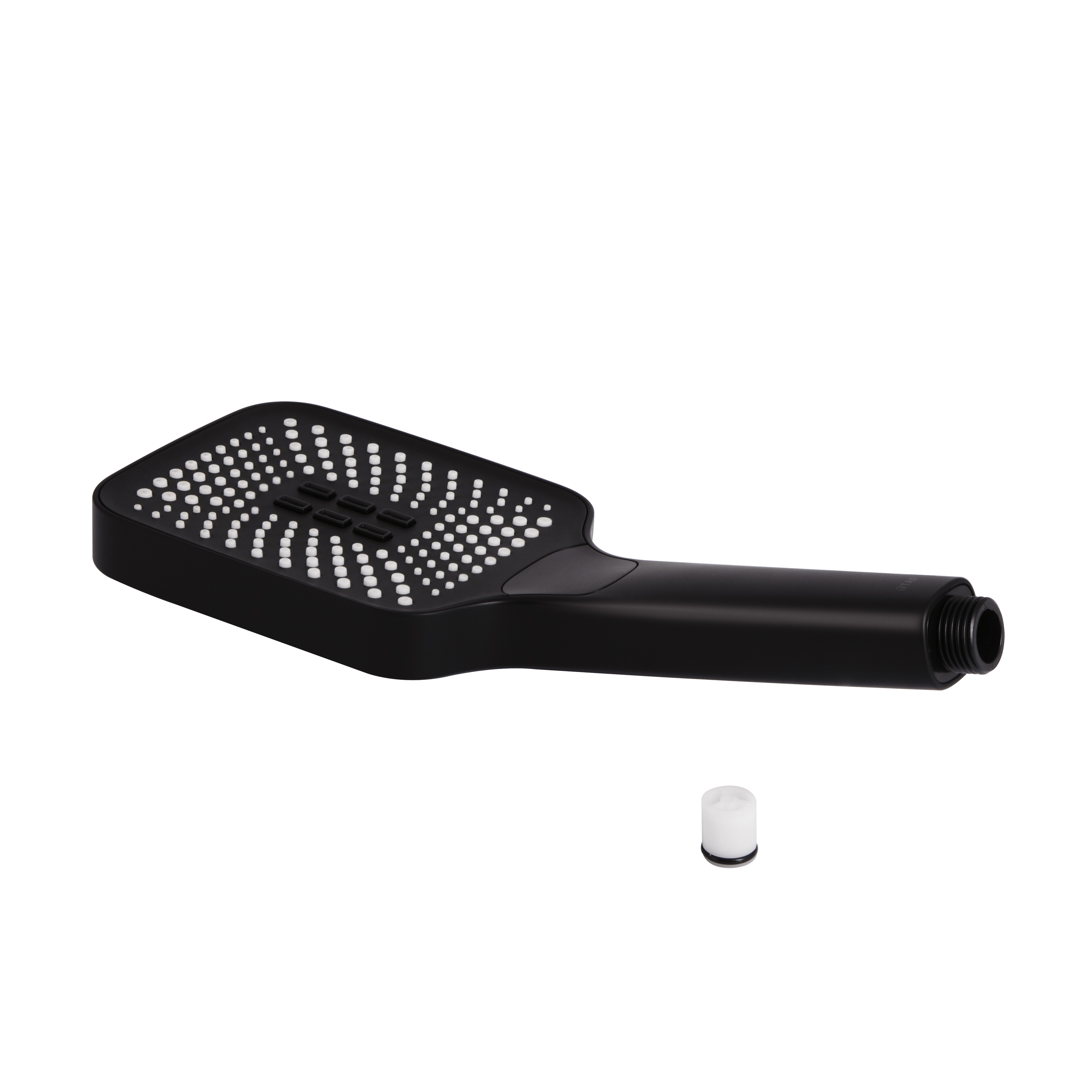 Лійка для ручного душу Qtap Rucni 140x110 мм прямокутна Black Matt (QTRUC125BLM45955)