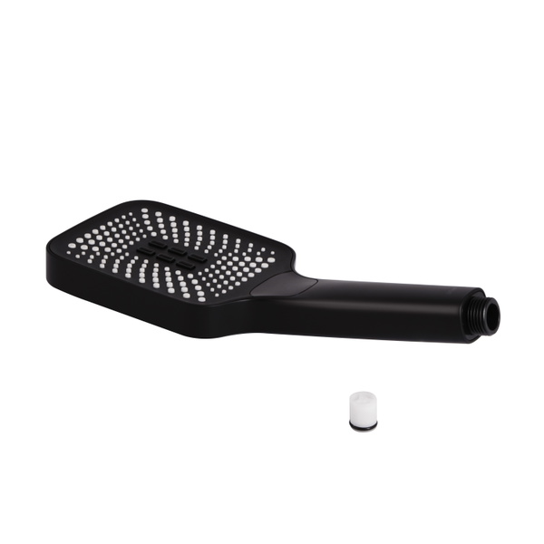 Лійка для ручного душу Qtap Rucni 140x110 мм прямокутна Black Matt (QTRUC125BLM45955)