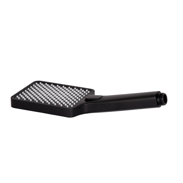 Лійка для ручного душу Qtap Rucni 140x95 мм прямокутна Black Matt (QTRUC125BLM45959)