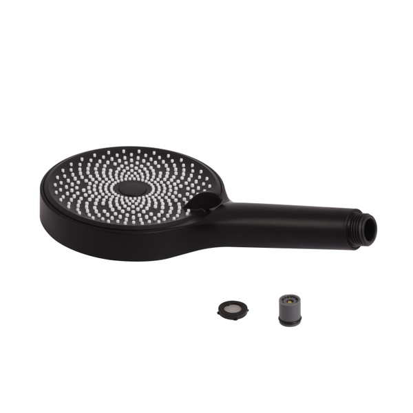 Лійка для ручного душу Qtap Rucni D 130 мм округла Black Matt (QTRUC125BLM45953)