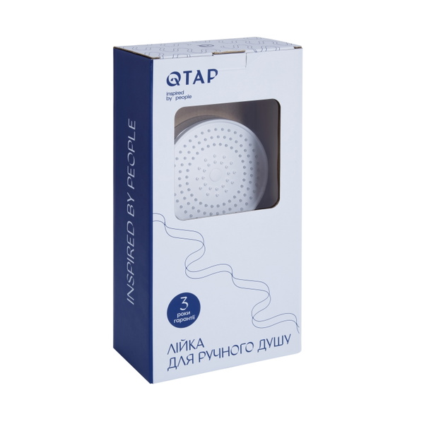 Лійка для ручного душу Qtap Rucni D 130 мм округла Chrome (QTRUC125CRM45950)