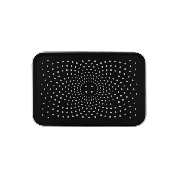 Лійка для верхнього душу Qtap Hlavova 260x180 мм прямокутна Chrome/Black (QTHLA107CRM45784)