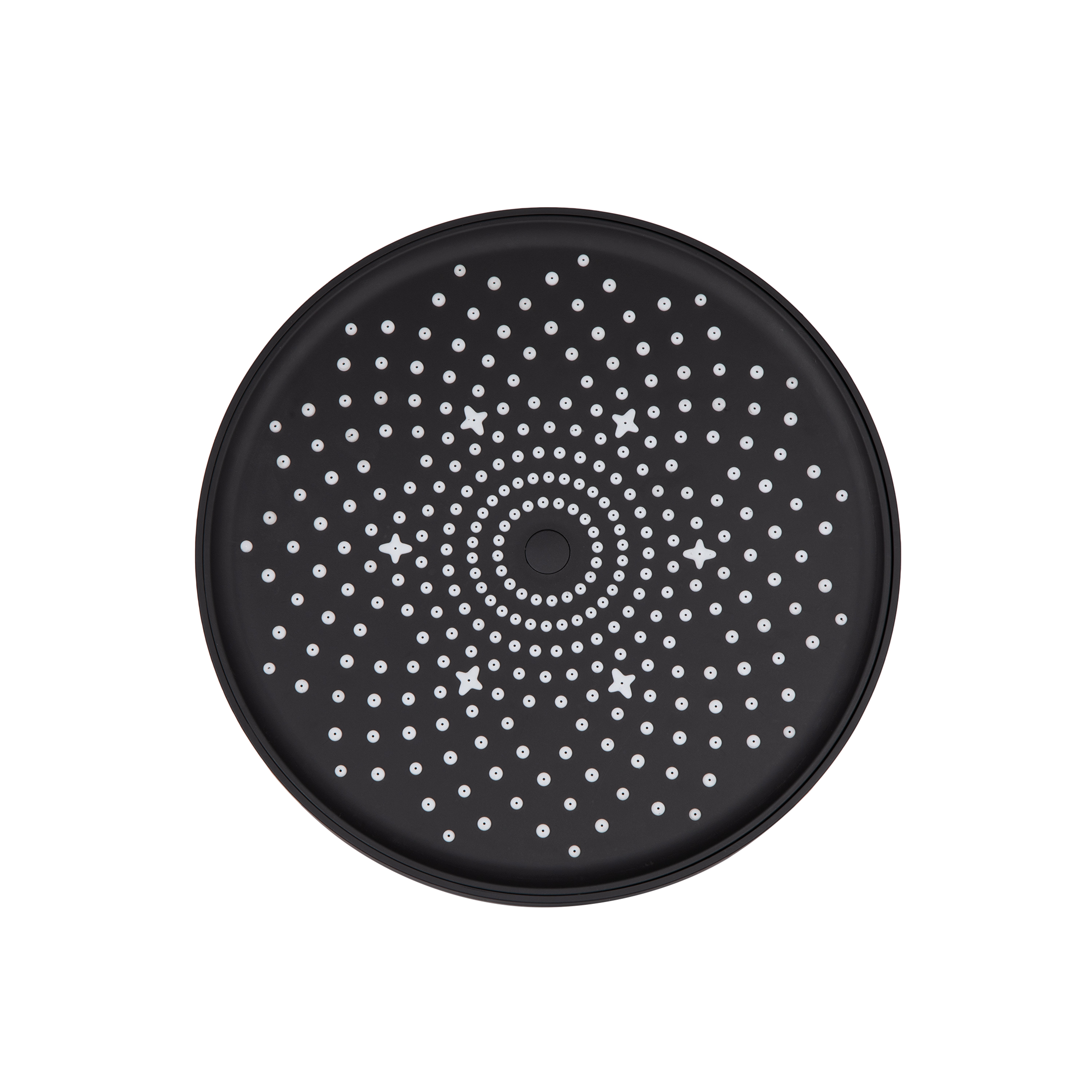 Лійка для верхнього душу Qtap Hlavova D 230 мм округла Black Matt (QTHLA107BLM45788)