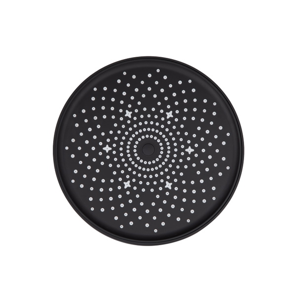 Лійка для верхнього душу Qtap Hlavova D 230 мм округла Black Matt (QTHLA107BLM45788)