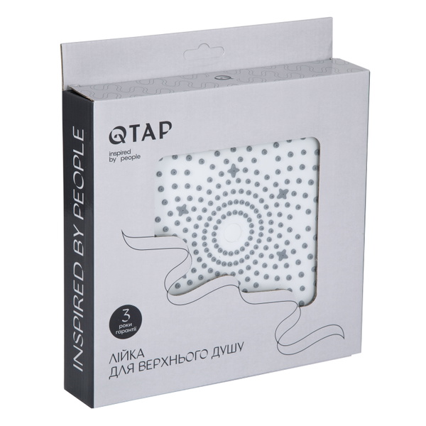 Лійка для верхнього душу Qtap Hlavova D 230 мм округла Chrome/White (QTHLA107CRM45787)