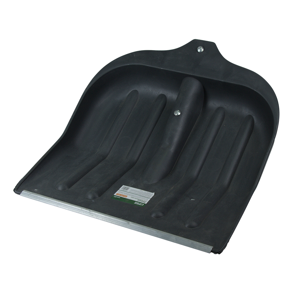 Лопата Grad для прибирання снігу пластикова з алюмінієвої планкою 440 х 460 х 10 мм (чорна)