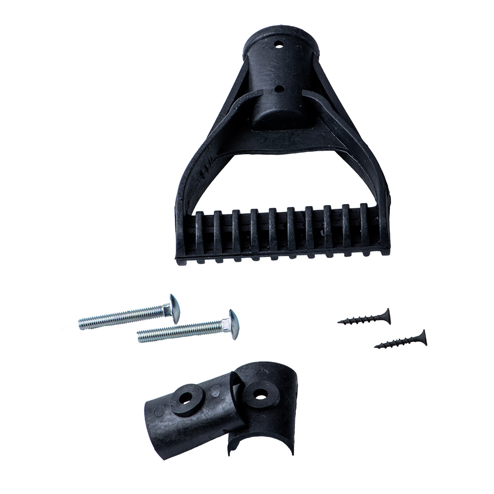 Лопата Grad для снігу/зерна пластикова з оцинкованою планкою Lite 490 х 495 мм (чорна)