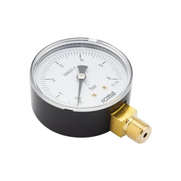 Манометр Icma 1/4" 0-10 бар, нижнее подключение (№244)