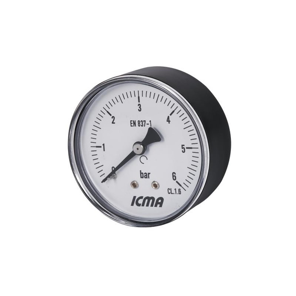Манометр Icma 1/4" 0-6 бар, заднее подключение (№243)