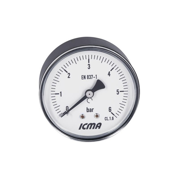 Манометр Icma 1/4" 0-6 бар, заднее подключение (№243)