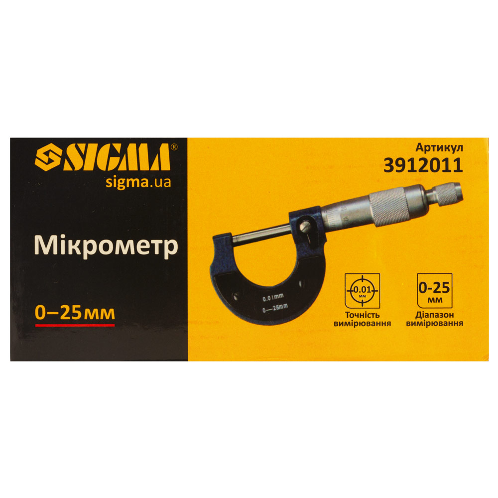 Микрометр Sigma 0-25 мм