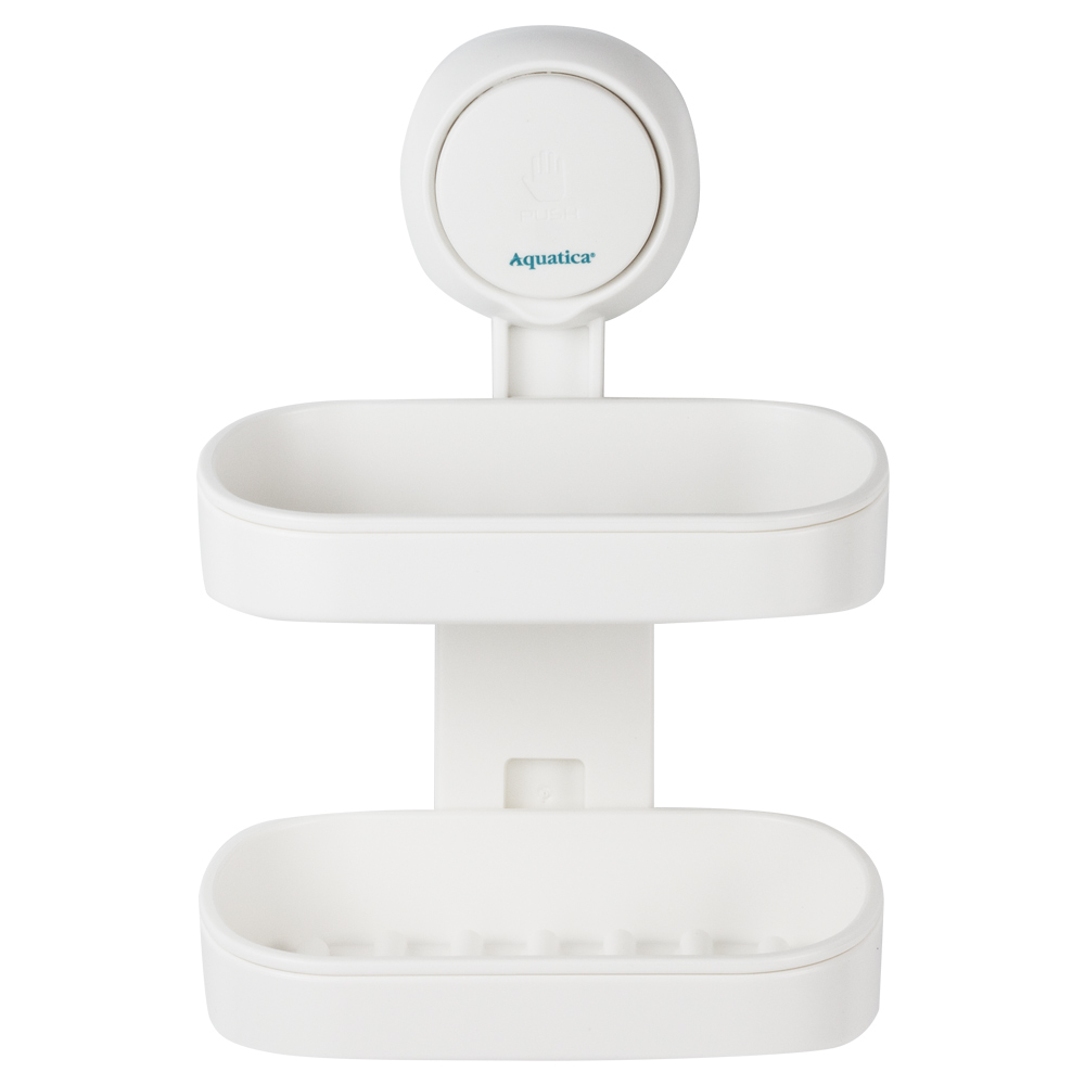 Мильниця Aquatica s42 на вакуумній присосці подвійна 142×111×201 мм