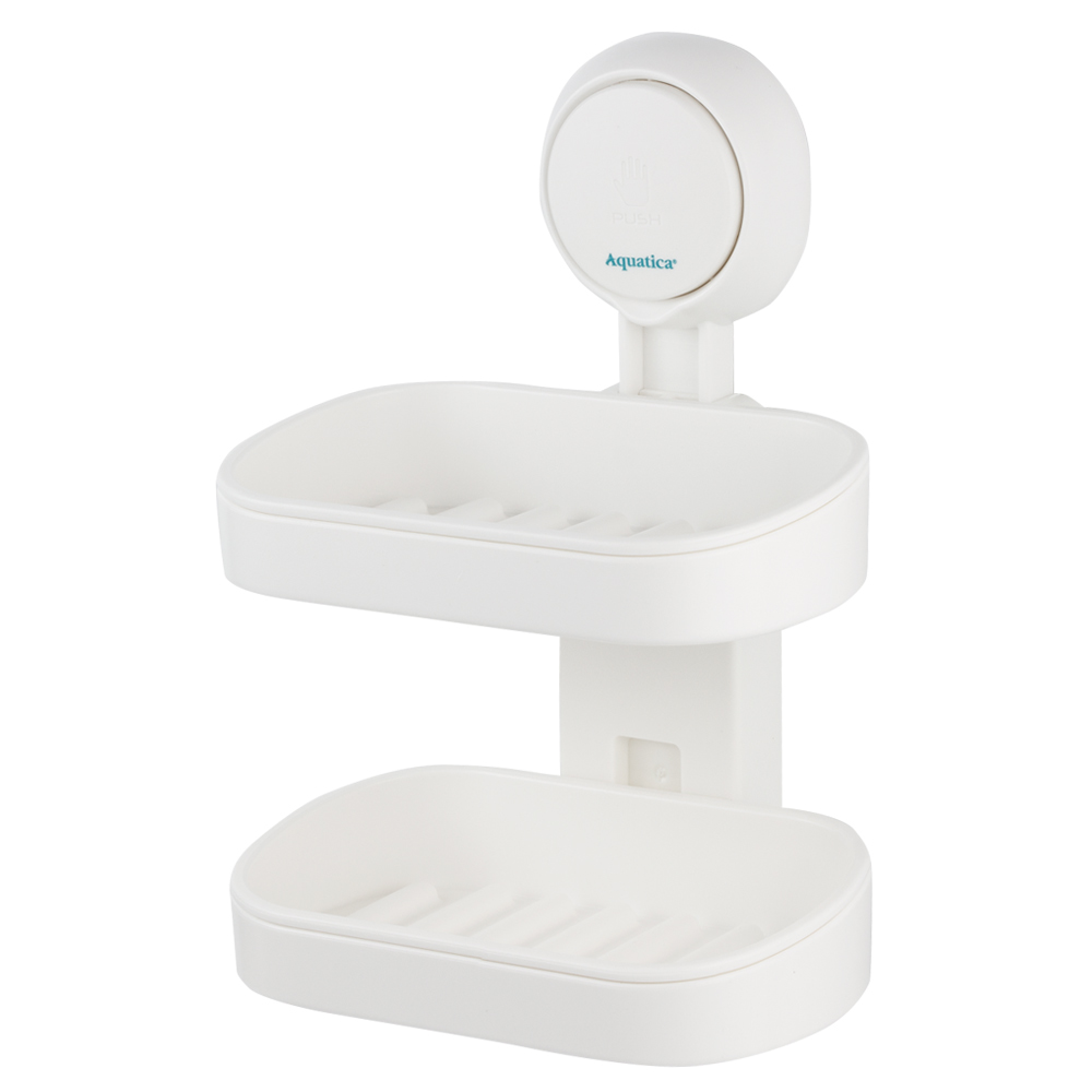 Мильниця Aquatica s42 на вакуумній присосці подвійна 142×111×201 мм