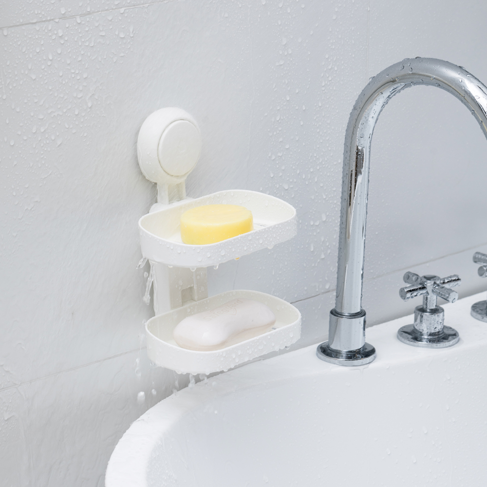 Мильниця Aquatica s42 на вакуумній присосці подвійна 142×111×201 мм