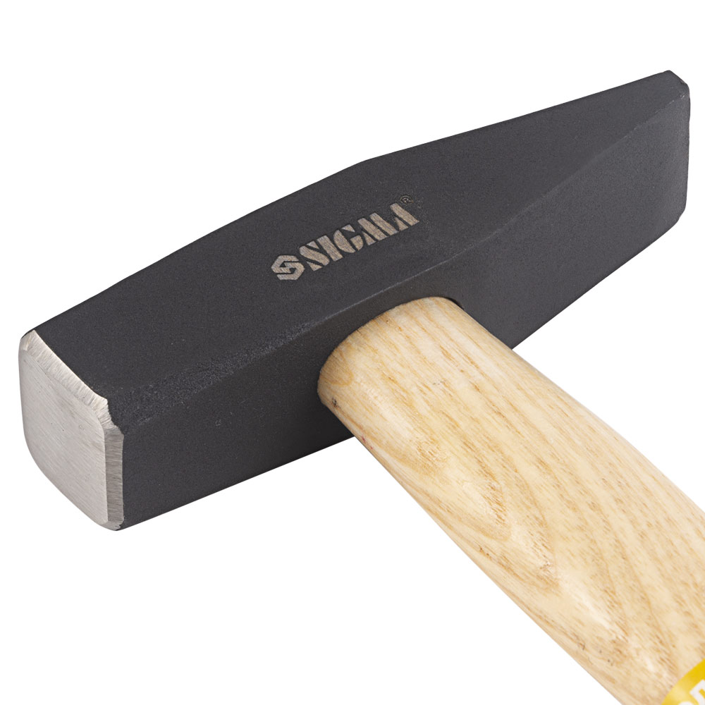 Молоток Sigma 500 г слюсарний дерев'яна рукоятка (дуб)