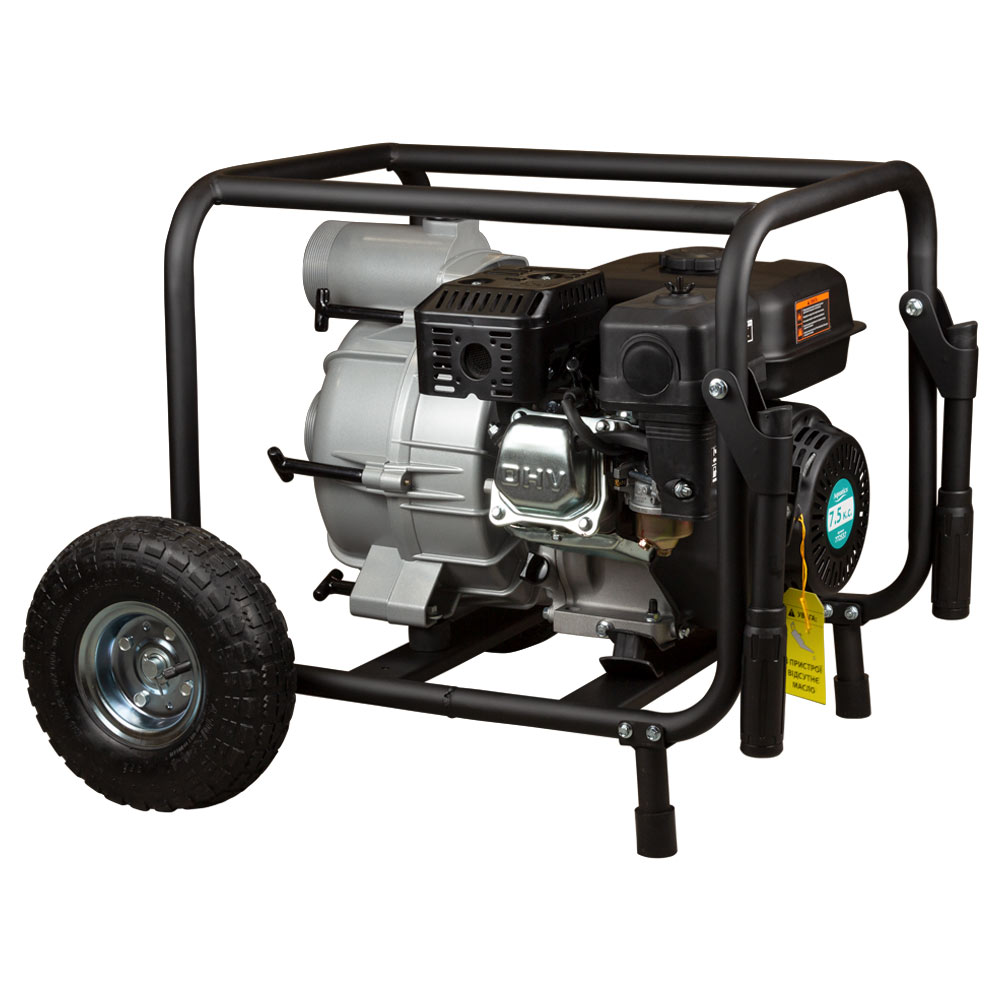 Мотопомпа Aquatica 7.5 к.с. Hmax 28м Qmax 70м³/год (4-х тактний) для брудної води