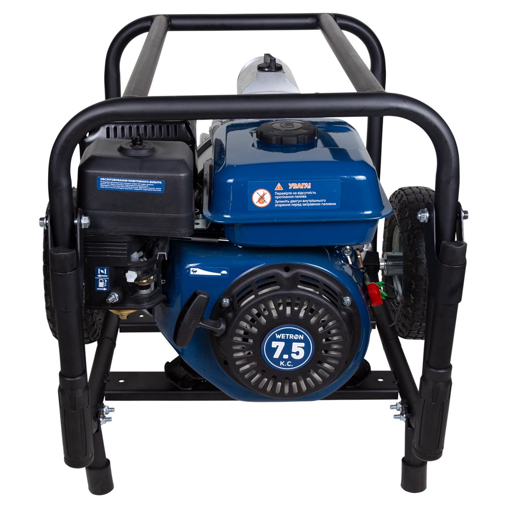 Мотопомпа Wetron 7.5 к.с. Hmax 26м Qmax 60м³/год (4-х тактний) для брудної води WM80W