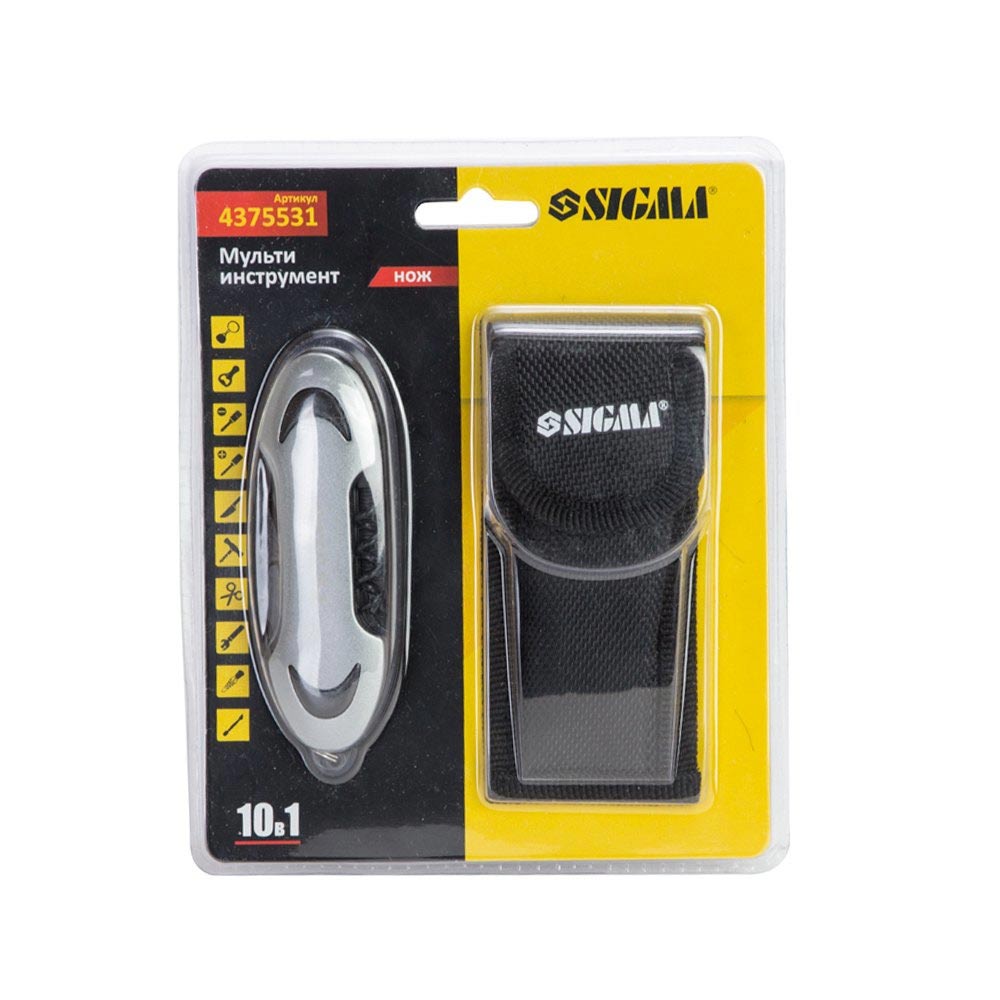 Мультиінструмент ніж Sigma 10 в 1 (чохол)