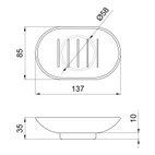Мильниця Lidz Oreo 0210 (матове скло) Chrome (LDORE0210CRM32454)
