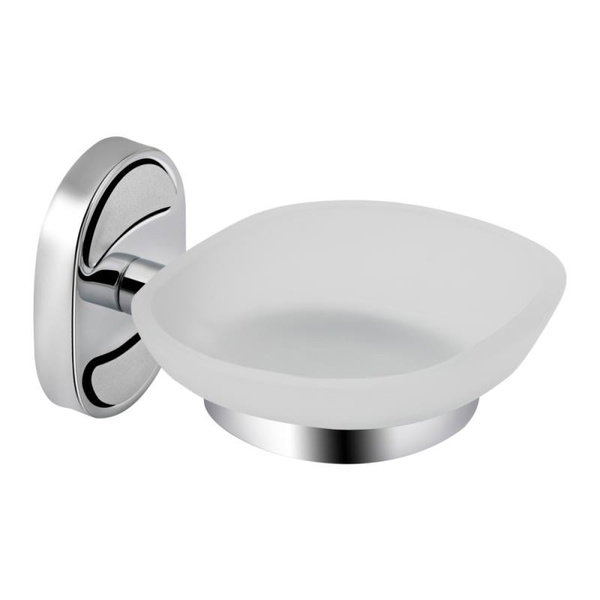 Мильниця з тримачем Lidz Oreo 0201 настінна (матове скло) Chrome (LDORE0201CRM22083)