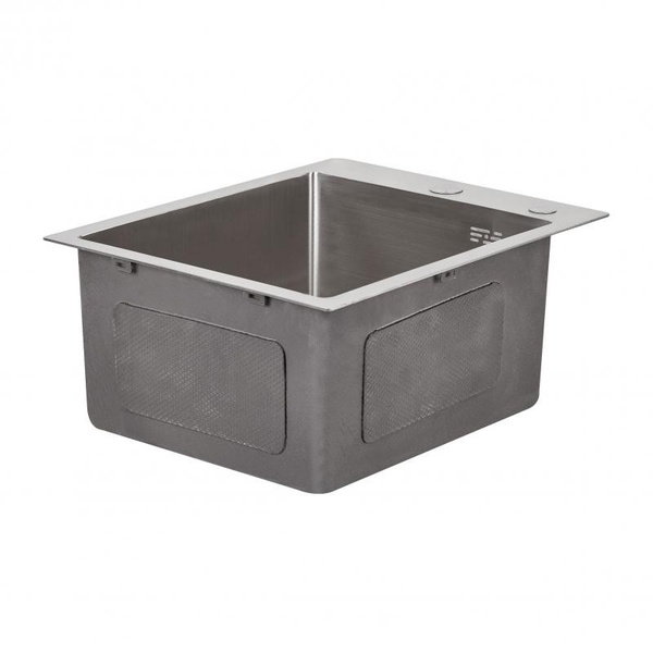 Мийка для кухні інтегрована Lidz Handmade H4050 Brushed Steel 3,0/1,0 мм (LDH4050BRU39258)